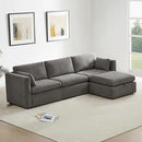 CHITA Oversized Modular Sectional Sofa Set, FSC Certified L Shaped Couch with Reversible Chaise,Modular Sectional Couch for Living Room,112 inch Width, 4 Seat Modular Sofa with Storage Ottoman, Grey by CozyNest Decor