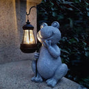 Frog Solar Garden Statues,Resin Frog Figurine Decorations with Solar Lights Lantern, Outdoor Frog Garden Decor Art for Lawn,Yard, Unique Housewarming Gift for Garden Home by GreenHaven Gardens