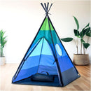 USA Toyz Happy Hut Teepee Tent for Kids - Indoor Pop Up Teepee Kids Playhouse Tents for Boys, Girls, Toddlers with Portable Storage Bag (Blue) by TinyTreasures Baby Boutique