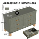 6-Drawer Double Dresser in Olive by HouseOfZazla