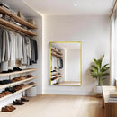 Gold Bathroom Mirror, 36x48 Inch Rectangular Framed Mirror, Large Wall Mounted Bathroom Vanity Mirror Over Sink for Bedroom,Restroom, Living Room, Hangs Vertically or Horizontally by CozyNest Decor