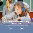 AILIHEN Kids Headphones, I35 On-Ear Headphones for School, Safe Volume 93dB, HD Mic Stereo Headphone for Kid Girls Boys, Foldable 3.5mm Wired for Chromebook, Laptop, Computer, Tablet (Blue) by TinyTreasures Baby Boutique