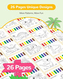TECJOE Paint with Water Coloring Books for Toddlers, Dinosaur Series Watercolor Set with 3 Brushes, Mess Free Painting Activity for Kids Ages 4 5 6 7 8, Christmas Gifts Arts & Crafts Toy by TinyTreasures Baby Boutique