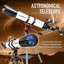 Dianfan Telescope,90mm Aperture 800mm Telescopes for Adults Astronomy,Portable Professional Refractor Telescope for Beginners,with Stainless Tripod & Phone Adapter,Carry Bag by TinyTreasures Baby Boutique
