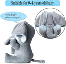 Aidiya Elephant Stuffed Animals Baby Gifts Peluches Ear Interactive Elephant Talking Singing Plush Toys for Girls Boys Gift Adjustable Volume 11.8" Set (Blue) by TinyTreasures Baby Boutique