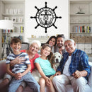 Personalized Ship Wheel Metal Sign, Customized Nautical Wall Decor, Anchor Compass Metal Sign, Family Name Sign, Monogram Wall Decor, Last Name Signs for Home, Housewarming Gift by CozyNest Decor