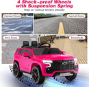 Costzon Ride on Car, 12V Licensed Chevrolet Tahoe Battery Powered Electric Vehicle w/ 2.4G Remote Control, High/Low Speed, Music, Lights, MP3/USB/FM, Spring Suspension, Electric SUV for Kids (Pink) by TinyTreasures Baby Boutique