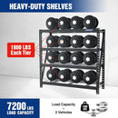 WORKPRO 68" Ultra Wide 4-Tier Metal Garage Shelving Unit, 68"W x 24"D x 65"H, 7200 LBS Capacity, Heavy Duty Storage Utility Rack, Industrial Adjustable Shelves for Shop Warehouse Basement, Pack of 2 by GreenHaven Gardens