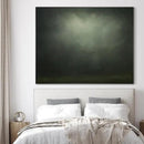 SIGNWIN 60"x72" Extra Large Framed Wall Art Moody Green Abstract Cloudscape, Minimalist Atmospheric Print for Home Living Room Bedroom Decor (Frame Assembly Required) by CozyNest Decor