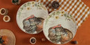 Bico Blessing Season Dinner Plates Set of 4, 11 Inch Large Ceramic Plates for Pasta, Steak, Stylish Serving Dishes, Microwave and Dishwasher Safe, Gift for Housewarming and Thanksgiving by CozyNest Decor