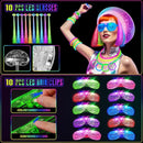 Glow in the Dark Party Supplies, 264 PCS Light Up Party Favors with LED Glasses,Glow Sticks,Finger Lights,LED Hair Clips,Slingshot,Glasses Molds,Butterfly Bracelet for Birthday,Raves,New Year by TinyTreasures Baby Boutique