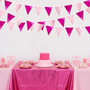 Hot Pink Party Decorations Metallic Fabric Gradient Pink Triangle Pennant Banner Flag Bunting Garland for Women Girl Birthday Retirement Bridal Shower Wedding Baby Shower Bachelorette Party Supplies by GreenHaven Gardens