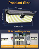 466LED 4000Lm Solar Lights Outdoor Waterproof for Security, 270° Angle & 3 Lighting Modes Motion Sensor Outdoor Lights IP68 Solar Light for Fence Garden Backyard Flood Dusk Garage 2pack by GreenHaven Gardens