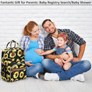 Diaper Backpack Tote Large Capacity, Baby Bag with Insulated Pockets Multifunctional Diaper Bags For Baby Girl Boy Women Waterproof Bags Mama Maternity Bag Sunflower by TinyTreasures Baby Boutique