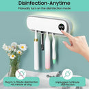 BlueBark UV Toothbrush Holders for Bathrooms, Air DryingHolder Smart Home Bathroom Accessories, Timer Function & 5 Toothbrush Slots, Toothbrush Holder Wall Mounted with Replaceable Slot by CozyNest Decor