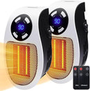 450W Programmable Space Heater, Remote Wall Outlet Electric Space Heater as Seen on TV with Adjustable Thermostat and Timer and Led Display, Compact for Office Dorm Room, 2 Pack by CozyNest Decor