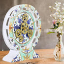 The Gears Clock Wall Clock Italy Collection with Moving Gears (Maiori, 10 inch Round) by CozyNest Decor