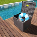 Premium Pro Edition 35 Gallon Lockable Resin Deck Box, Waterproof & UV-Resistant Outdoor Storage Box for Outdoor Storage, Garden Tools & Pool Accessories Storage, Brown by CozyNest Decor