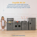 ECR4Kids Play Kitchen Stove, Wooden Playset, Grey Wash by TinyTreasures Baby Boutique