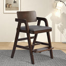Solid Wood High Chair for Toddlers to Teens, Adjustable Height Toddler Dining Chair, Easy to Clean Toddler Highchair with Removable PU Cushion for Dining, Studying, Step Tool, Walnut by TinyTreasures Baby Boutique