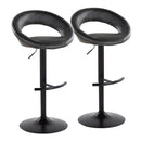 Posh - Contemporary Adjustable Barstool With Swivel & Rounded T Footrest (Set of 2) by HouseOfZazla