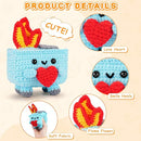 Crochet Kit for Beginners - 4PCS Dumpster Fire Complete Crochet Starter Kit with Step-by-Step Video Tutorials, Beginner Crochet Kits for Adults Kids Women, Funny Crochet Gifts by TinyTreasures Baby Boutique