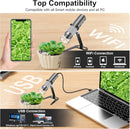 4K 3840x2160p WiFi Digital Microscope for iPhone Android Phone and Windows Mac PC, Wireless Handheld Microscope Camera, Portable Microscope with Metal Stand for Adults and Kids by TinyTreasures Baby Boutique