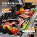 Sophia & William 6-Burner Propane Gas BBQ Grill with Side Burner & Porcelain-Enameled Cast Iron Grates, Gas Grill Griddle Combo for Outdoor Cooking, Barbecue Events, 740 SQ.IN. Cooking Area, Black by GreenHaven Gardens