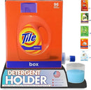Skywin Laundry Detergent Holder For Eco Box Laundry Soap Dispenser - with Easy-to-Store Package - Less Plastic Liquid Detergent Dispenser (Black) by CozyNest Decor