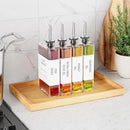 New England Stories Kitchen Cooking Oil Dispenser Set, Olive Oil and Vinegar Bottles, Soy Sauce Dispenser - 6 Pieces, Silver, Durable & Stylish Design by CozyNest Decor