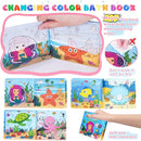 Light Up Bath Toys for Toddlers Kids Girls Baby, No Hole Glow Bath Toys with Bath Book & Organizer, Led Light Bath Time Water Toys for Bath Tubs Bathrooms Pool, Gift for Toddlers Girls Infants by TinyTreasures Baby Boutique