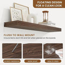 fuqing Floating Shelves for Wall, Bathroom Shelf Wall Mounted for Storage, Shelves with Invisible Bracket for Bedroom, Kitchen, Living Room, Farmhouse Small Book Shelf, 32 Inch Set of 2, Walnut by CozyNest Decor