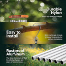 Nature’s Melody Premiere Grande Tunes Wind Chimes – Outdoor Windchime with 6 Tubes Tuned to E Pentatonic Scale, Rustproof Aluminum, Beech Wood & S Hook Hanger for Sympathy, Memorial Gift or Zen Garden by CozyNest Decor