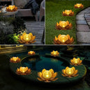 Solar Light Outdoor(2Pack), Art Crackle Globe Glass Lotus Decoration, Solar LED Waterproof Metal Flower Lights for Patio,Lawn,Walkway,Tabletop by CozyNest Decor
