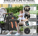 PIIOSER Diaper Bag Tote with Ice Pack, Large Capacity & Waterproof Diaper Bag Backpack for Moms Dads, Insulated Baby Tote Bag with Changing Pad, Stroller Straps & Pacifier Case, Black by TinyTreasures Baby Boutique