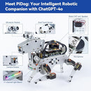 SunFounder PiDog AI Robot Dog Kit for Raspberry Pi 5/4/3B+/3B/Zero 2W, ChatGPT-4o Enabled with Voice Command & Video Recognition, App Control, FPV, 12 Servos, Gyroscope, Camera, Mic (RPI NOT Included) by TinyTreasures Baby Boutique
