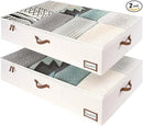 StorageWorks 117L Under Bed Storage Containers with Handles and Label Holder, 2 Pack Ultra-thick Fabric Underbed Bins, Closet Organizer for Clothes, Blankets, Sweater by CozyNest Decor