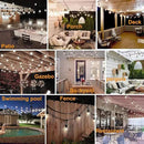 200FT String Lights for Outside LED Patio Lights Outdoor Waterproof with 63 Shatteproof Edison Lights Outdoor String Lights 2200K for Patio Gazebo Pergola Café by CozyNest Decor
