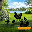 5 Pack Chicken Metal Garden Decorative Stakes, Weather Proof Silhouette Statues for Yard, Patio,Outdoor Decor for Chicken Lovers and Pet Owners by CozyNest Decor