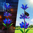Solar Wind Spinner Outdoor, 63 Inch Metal Wind Spinner Yard Art with LED Lights, Three-Layer Flower Design Pinwheels for Yard and Garden Decor, Solar Garden Decor by CozyNest Decor