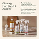 Branch Basics Cleaning Essentials Kit: All Purpose Spray, Glass Cleaner, and Bathroom Cleaner - Concentrate (33.8 Oz) + Plastic Spray Bottles for Cleaning (24 Oz) Non-Toxic, Fragrance-Free by CozyNest Decor