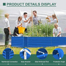 Land Guard 8x4x3ft Rectangular Galvanized Raised Garden Beds, Large-Capacity Metal Planter Box Outdoor, Durable Deep Raised Garden Bed 3ft Tall, Raised Beds for Gardening Vegetables, Royal Blue by CozyNest Decor