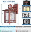 Dusk to Dawn Motion Sensor Outdoor Lights - Dark red Exterior Light Fixture Wall Mount for Outside House Porch Patio Garage - Yard Front Motion Detector Lantern - Waterproof Anti-Rust Lighting by GreenHaven Gardens