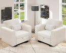 38.5 Oversized Accent Chair with Storage Beige Set of 2, Single Modern Accent Sofa Chair with Arms for Apartment Living Room Linen(21" Deep Seat) by CozyNest Decor