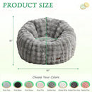 Hobestluk Bean Bag Chair Oversized Bean Bag Chair for Adults Donut-Shaped Large Bean Bag with Spacious Design for Living Room Bedroom or Reading Nook (Bubble Grey) by CozyNest Decor