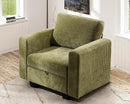 38.5 Oversized Accent Chair with Storage Green Corduroy, Single Modern Accent Sofa Chair with Arms for Apartment Living Room (21" Deep Seat) by CozyNest Decor