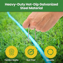 Landscape Staples 12 Inch 120 Pack, Garden Stakes Galvanized Garden Staples 11 Gauge, Plant Cover Stakes for Lawn Weed Barrier by CozyNest Decor