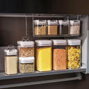 Felli Flip Tite Food Storage Container with Lid Airtight 4" Ring Seal Flip Top, Stackable Acrylic Canister Jar for Pantry Kitchen Counter, Snack Coffee Bean Granola Pet Treats Cracker Holder (1.3 qt) by TinyTreasures Baby Boutique