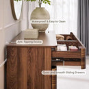 8 Drawer Dresser for Bedroom, 52 Inch Wide Modern Chest of Drawers, Push-to-Open Wood Storgae Organizer with Large Drawers for Bedroom, Living Room, Hallway,Brown by CozyNest Decor