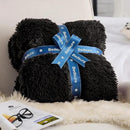 Bedsure GentleSoft Fuzzy Sherpa Faux Fur Twin Blanket Black Cozy Gifts for Women Men, Soft Fleece Plush Warm Minky Thick Blanket Twin Size for Bed, Couch, Dorm Essentials Black Decor Gifts, 60x80 by CozyNest Decor